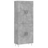 Stylish Highboard Concrete Grey - 69.5x34x180 cm | HipoMarket