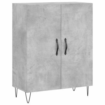 Stylish Highboard Concrete Grey - 69.5x34x180 cm | HipoMarket