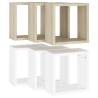 Wall Cube Shelves Set - 6pcs White & Sonoma Oak | HipoMarket UK