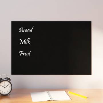 Wall-mounted Magnetic Board Black 60x40 cm - Tempered Glass