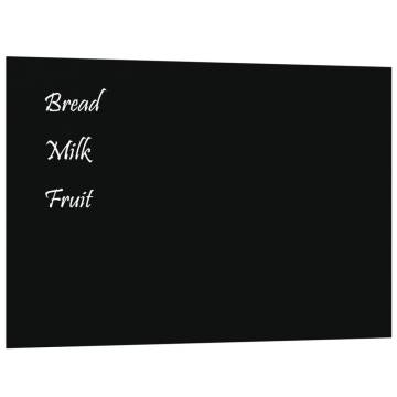 Wall-mounted Magnetic Board Black 60x40 cm - Tempered Glass