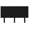 Stylish Black Bed Headboard - Solid Pine Wood 139x6x82.5 cm