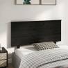 Stylish Black Bed Headboard - Solid Pine Wood 139x6x82.5 cm