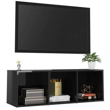 High Gloss Black TV Cabinet - Stylish & Practical Design