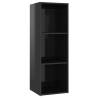 High Gloss Black TV Cabinet - Stylish & Practical Design