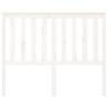 White Solid Wood Pine Bed Headboard - Stylish Design 141x6x101 cm