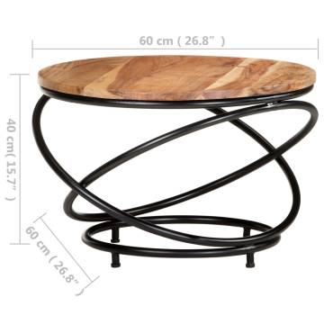 Solid Acacia Wood Coffee Table - 60x60x40 cm | HipoMarket