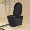 Wall Hung Toilet with Concealed Cistern - Black Ceramic