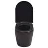 Wall Hung Toilet with Concealed Cistern - Black Ceramic