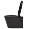 Wall Hung Toilet with Concealed Cistern - Black Ceramic