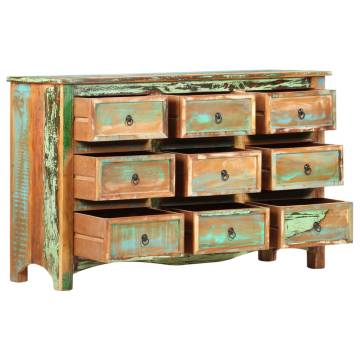 Vintage Chest of Drawers - Solid Reclaimed Wood 130x40x80 cm