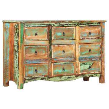 Vintage Chest of Drawers - Solid Reclaimed Wood 130x40x80 cm