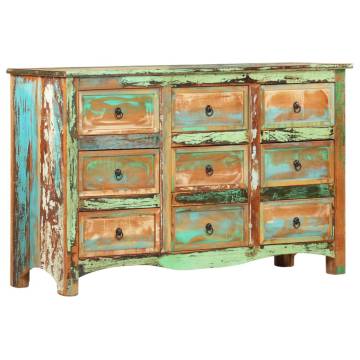 Vintage Chest of Drawers - Solid Reclaimed Wood 130x40x80 cm