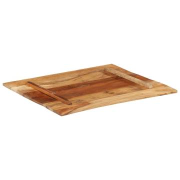 Rectangular Solid Reclaimed Wood Table Top 70x80 cm | HipoMarket