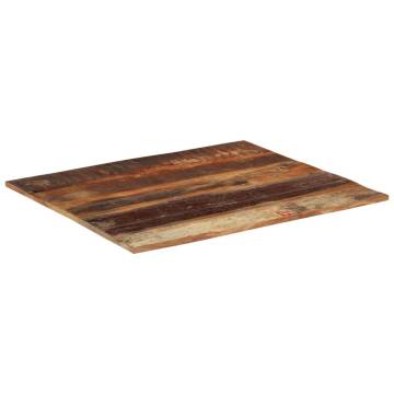 Rectangular Solid Reclaimed Wood Table Top 70x80 cm | HipoMarket