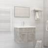  2 Piece Bathroom Furniture Set Concrete Grey Engineered Wood Colour concrete grey Number of 1 