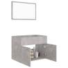 Stylish 2 Piece Bathroom Furniture Set - Concrete Grey