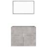 Stylish 2 Piece Bathroom Furniture Set - Concrete Grey