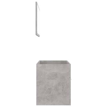 Stylish 2 Piece Bathroom Furniture Set - Concrete Grey