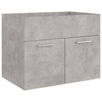 Stylish 2 Piece Bathroom Furniture Set - Concrete Grey