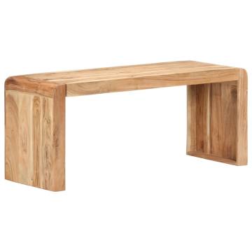 Solid Acacia Wood Bench - 110x38x46 cm | Hipo Market