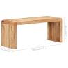 Solid Acacia Wood Bench - 110x38x46 cm | Hipo Market