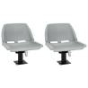  Boat Seats 2 pcs with Pedestal 360° Rotatable Colour grey Quantity in Package 2 Model with pedestal 