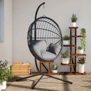 Hanging Egg Chair Stand - Stylish Black Steel Frame