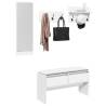 4 Piece White Hallway Furniture Set | Stylish Storage Solution