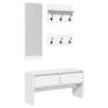 4 Piece White Hallway Furniture Set | Stylish Storage Solution