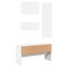 4 Piece White Hallway Furniture Set | Stylish Storage Solution