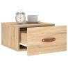 Wall-Mounted Bedside Cabinets - Sonoma Oak - 2 pcs