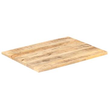 Solid Mango Wood Table Top 90x60 cm - Rustic Charm