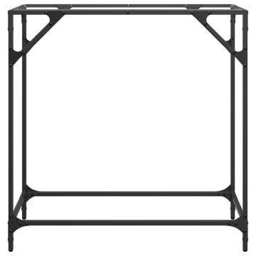 Stylish Console Table with Glass Top - 80x35x81 cm