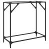 Stylish Console Table with Glass Top - 80x35x81 cm