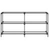 Stylish Console Table with Glass Top - 158.5x30x81 cm Steel