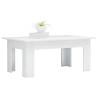 Elegant High Gloss White Coffee Table - 100x60x42 cm