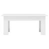 Elegant High Gloss White Coffee Table - 100x60x42 cm