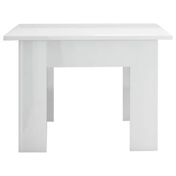 Elegant High Gloss White Coffee Table - 100x60x42 cm