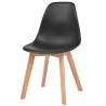 Elegant Black Plastic Dining Chairs - Set of 6 | Hipo Market