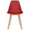 Stylish Red Plastic Dining Chairs - Set of 2 | Hipo Market