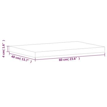 Rectangular Solid Beech Wood Table Top 60x40 - Hipo Market