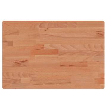 Rectangular Solid Wood Beech Table Top - 60x40 cm