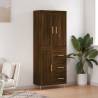  Highboard Brown Oak 69.5x34x180 cm Engineered Wood Colour brown oak Quantity in Package 1 Model 1 door 3 drawers 