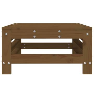 Garden Footstool Honey Brown Solid Pine Wood - Hipomarket