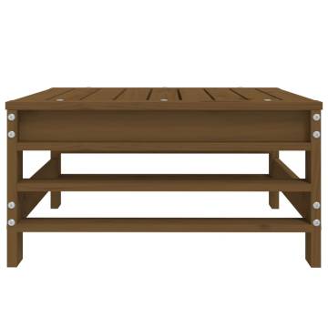 Garden Footstool Honey Brown Solid Pine Wood - Hipomarket