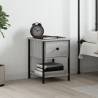 Stylish Grey Sonoma Bedside Table - 34x35.5x45 cm