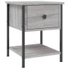 Stylish Grey Sonoma Bedside Table - 34x35.5x45 cm