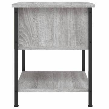 Stylish Grey Sonoma Bedside Table - 34x35.5x45 cm