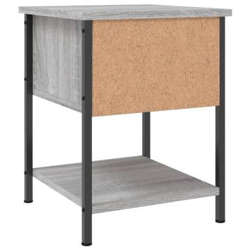 Stylish Grey Sonoma Bedside Table - 34x35.5x45 cm